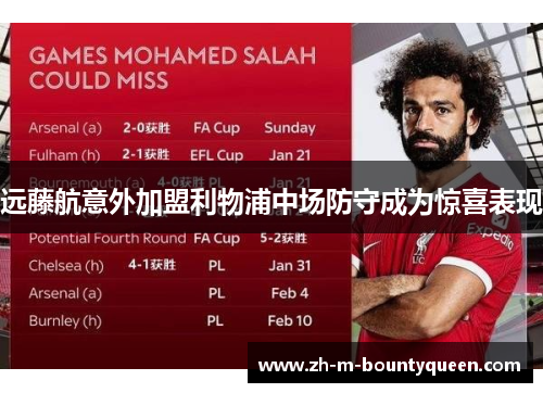 远藤航意外加盟利物浦中场防守成为惊喜表现 远藤航意外加盟利物浦中场防守成为惊喜表现